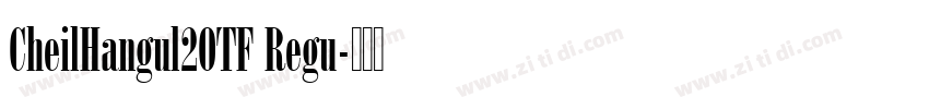 CheilHangul2OTF Regu字体转换
